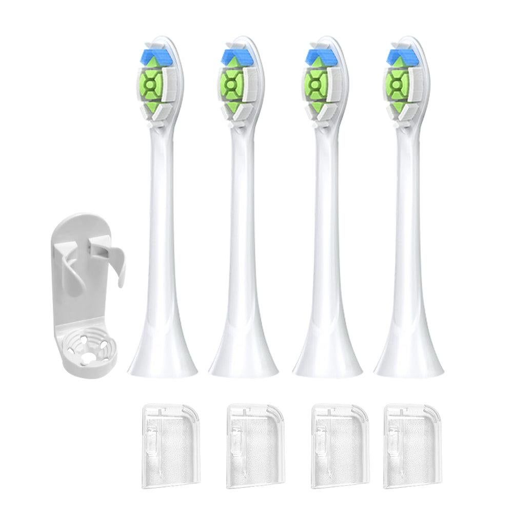 4Pcs Electric Toothbrush Replacement Heads Compatible with Philips HX3/HX6/HX9 Series White V1263-JX-7321-2