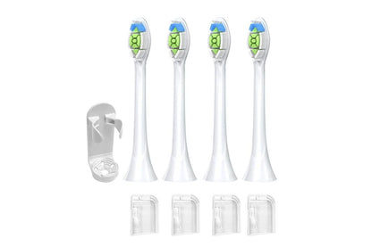 4Pcs Electric Toothbrush Replacement Heads Compatible with Philips HX3/HX6/HX9 Series White V1263-JX-7321-2