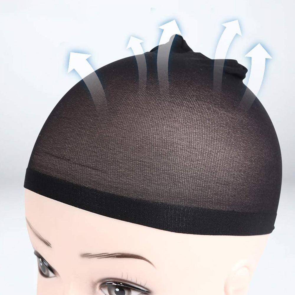 8Pcs Stocking Wig Caps Stretchy Nylon Hair Net for Women Black V1263-JX-7322-2