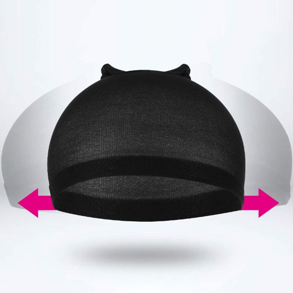 8Pcs Stocking Wig Caps Stretchy Nylon Hair Net for Women Black V1263-JX-7322-2
