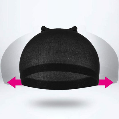 8Pcs Stocking Wig Caps Stretchy Nylon Hair Net for Women Black V1263-JX-7322-2