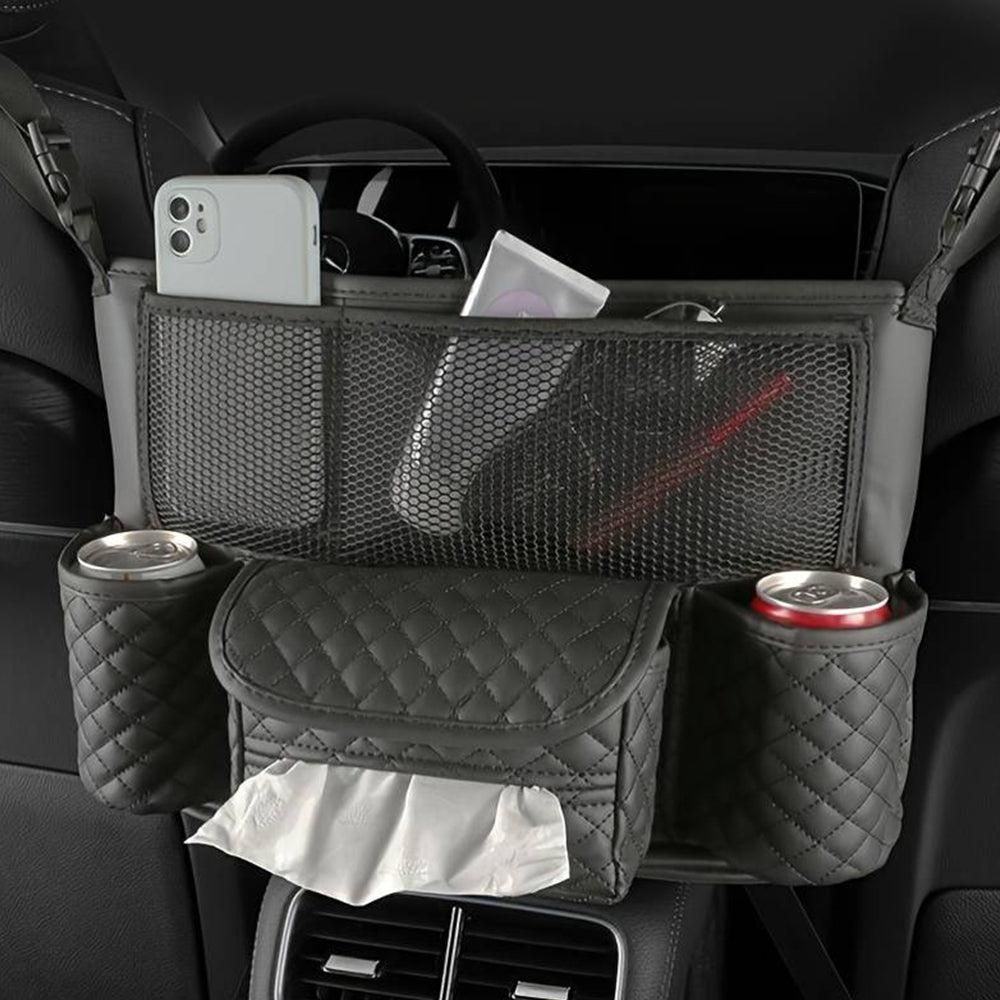 Car Handbag Purse Holder Between Seats Car Consoles Storage Bag Auto Seat Barrier-Black V1263-JX-7323-1