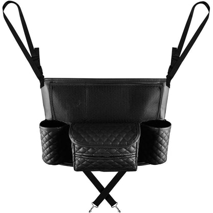 Car Handbag Purse Holder Between Seats Car Consoles Storage Bag Auto Seat Barrier-Black V1263-JX-7323-1