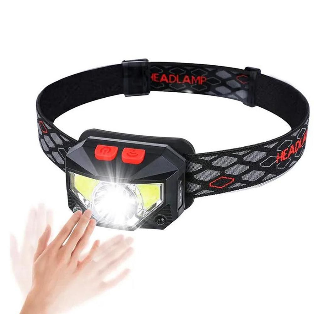 Motion Sensor LED Headlamp Rechargeable Flashlight for Camping Running Fishing Cycling V1263-JX-7325