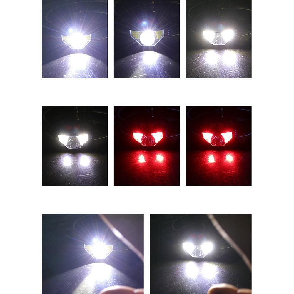 Motion Sensor LED Headlamp Rechargeable Flashlight for Camping Running Fishing Cycling V1263-JX-7325