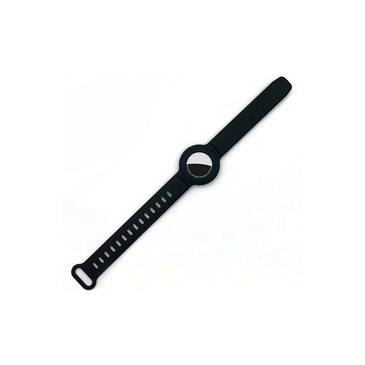 Silicone Airtag Wristband Black V1263-JX-7331-2