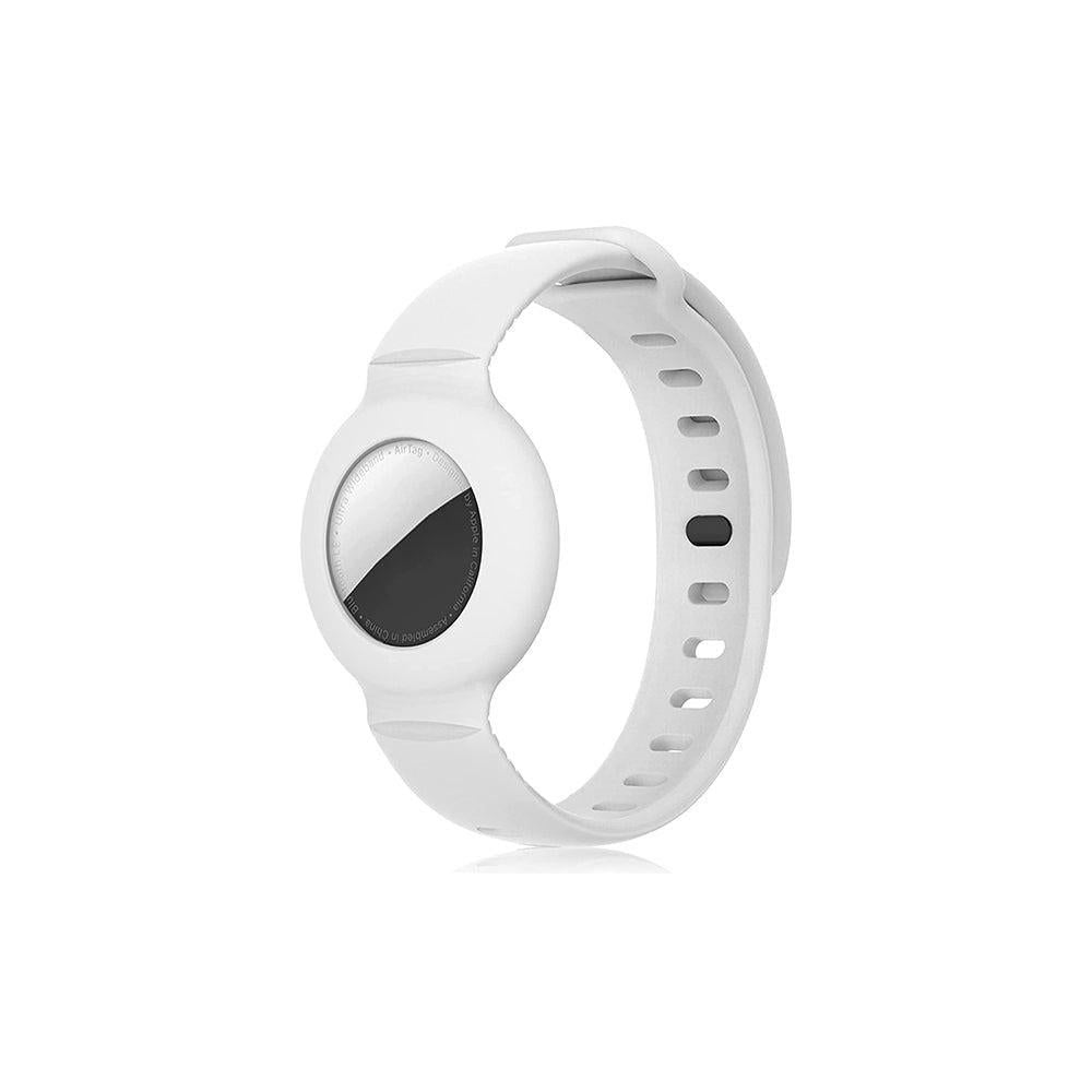 Silicone Airtag Wristband Black V1263-JX-7331-2