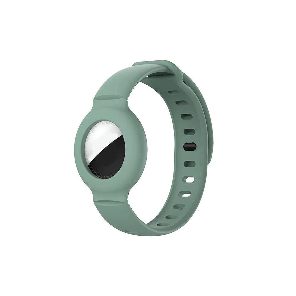 Silicone Airtag Wristband Black V1263-JX-7331-2