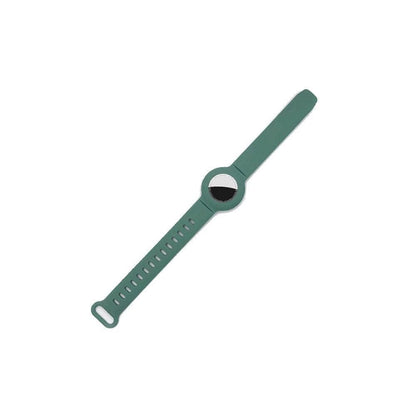Silicone Airtag Wristband Green V1263-JX-7331-3