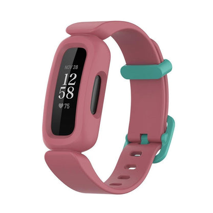 2Pcs For Fitbit Ace 3 Replacement Wristband Silicone Watch Straps Pink V1263-JX-7333-2