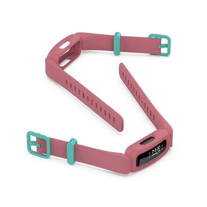 2Pcs For Fitbit Ace 3 Replacement Wristband Silicone Watch Straps Pink V1263-JX-7333-2