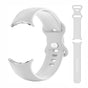 For Google Pixel Watch 1 / 2 Soft Replacement Strap Silicone Sport Watch Band White - L V1263-JX-7338-2