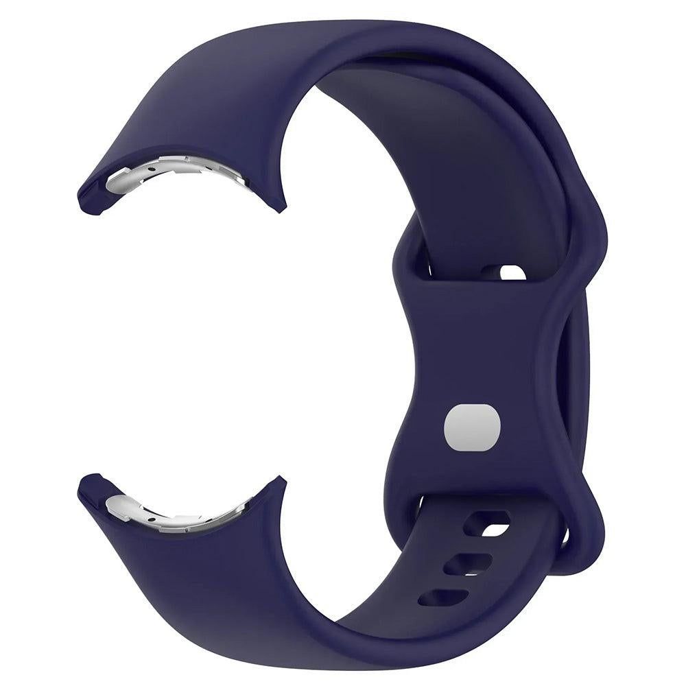 For Google Pixel Watch 1 / 2 Soft Replacement Strap Silicone Sport Watch Band Blue - L V1263-JX-7340-2