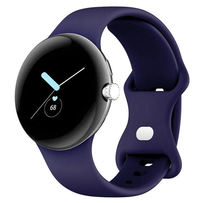 For Google Pixel Watch 1 / 2 Soft Replacement Strap Silicone Sport Watch Band Blue - L V1263-JX-7340-2