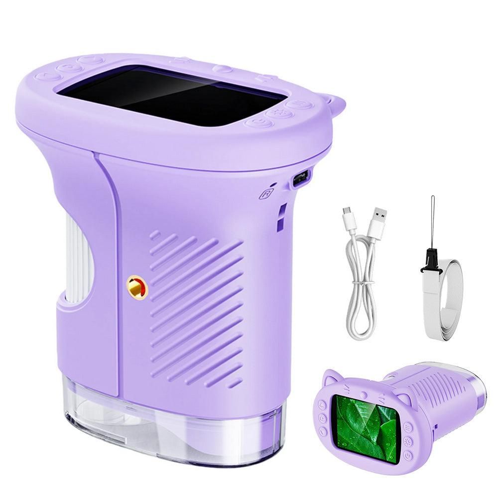 1000X Handheld Microscope - 1080P Mini Pocket Digital Microscope Purple V1263-JX-7343-2