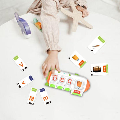 162PCS Phonics Learning Toy Set - Flash Cards Speak & Spell Montessori Educational Game V1263-JX-7344