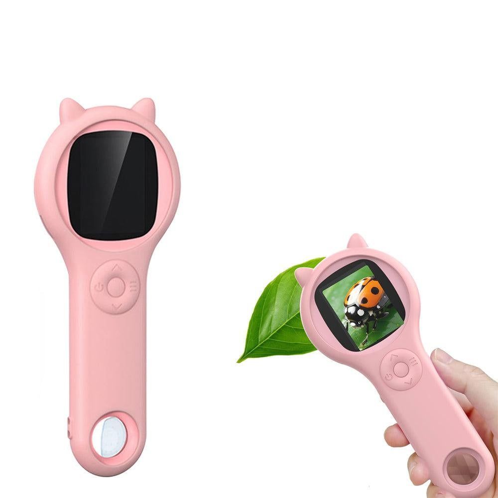 Digital Microscope Handheld 500X Magnifier with LED Light Science Toy for Age 4+ V1263-JX-7345