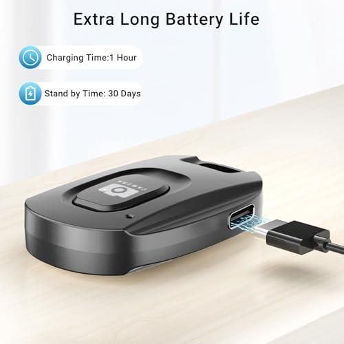 1 Pair Black Bluetooth Mobile Phone Camera Remote Control Rechargeable Shutter V1263-JX-7348
