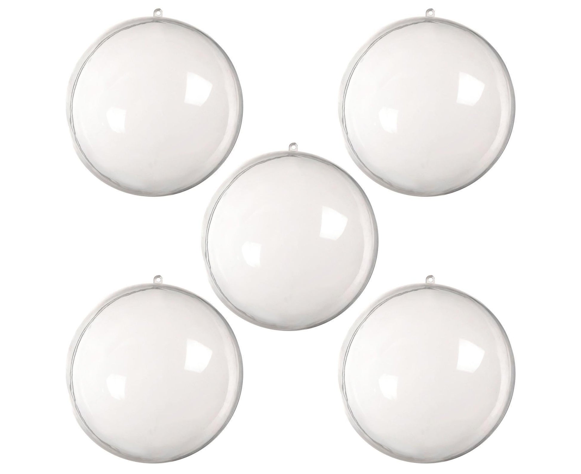 5Pcs Xmas Ball Transparent Fillable Shatterproof-9cm V1263-JX-735