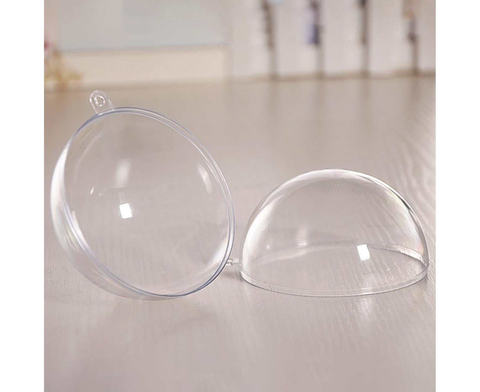 5Pcs Xmas Ball Transparent Fillable Shatterproof-9cm V1263-JX-735
