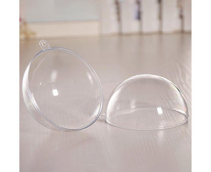 5Pcs Xmas Ball Transparent Fillable Shatterproof-9cm V1263-JX-735