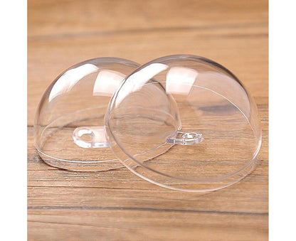 5Pcs Xmas Ball Transparent Fillable Shatterproof-9cm V1263-JX-735