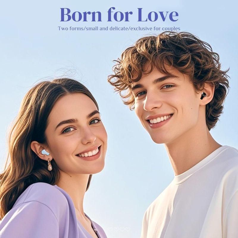 K520 deformable cute heart-shaped bluetooth headset tws compact stereo - white V1263-JX-7350-1