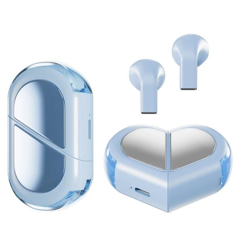 K520 deformable cute heart-shaped bluetooth headset tws compact stereo - white V1263-JX-7350-1