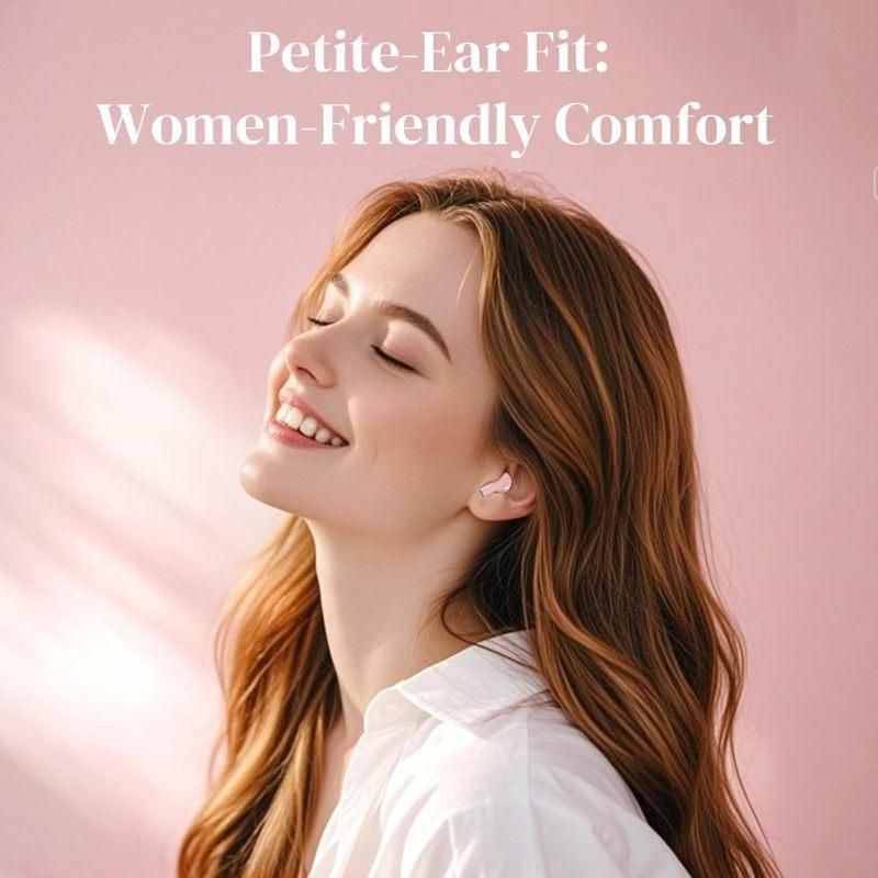 K520 deformable cute heart-shaped bluetooth headset tws compact stereo - pink V1263-JX-7350-3