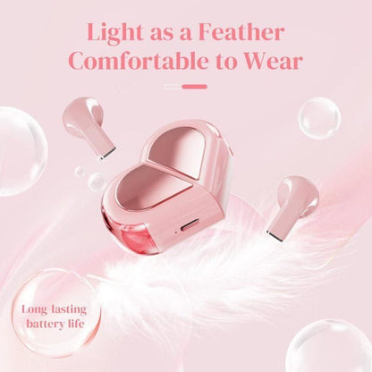 K520 deformable cute heart-shaped bluetooth headset tws compact stereo - pink V1263-JX-7350-3