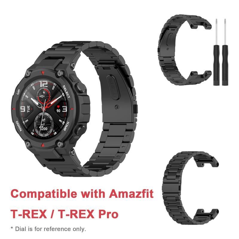 Replaent Metal Wrist Band for Huami Amazfit T-Rex/T-Rex Pro V1263-JX-7351