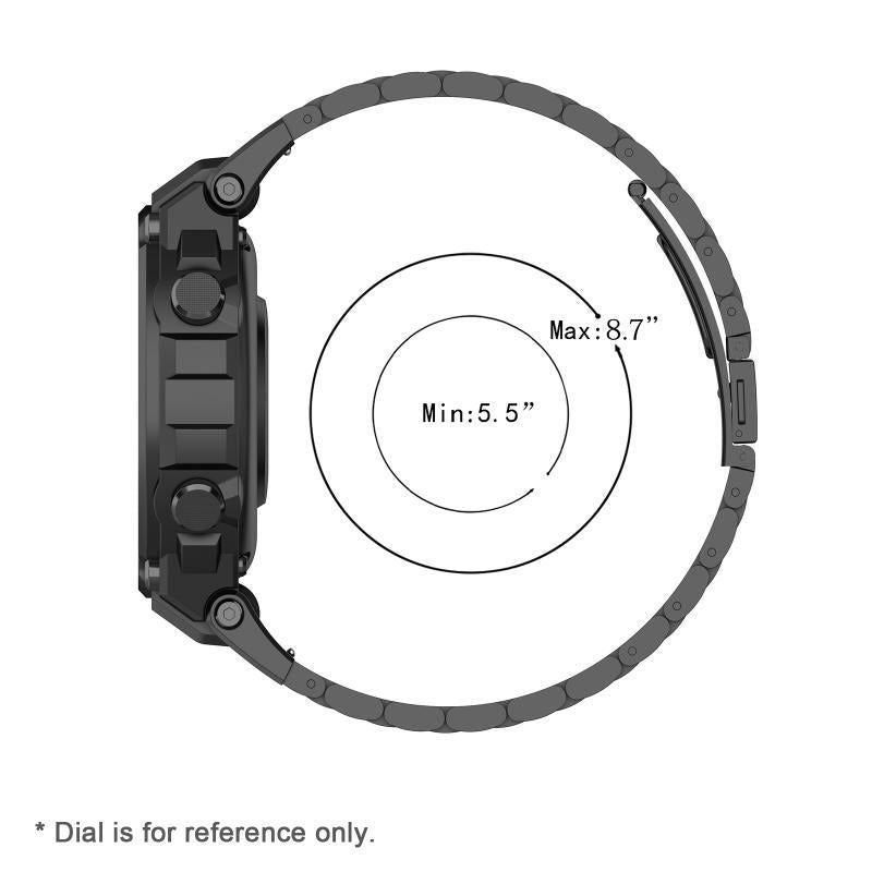 Replaent Metal Wrist Band for Huami Amazfit T-Rex/T-Rex Pro V1263-JX-7351