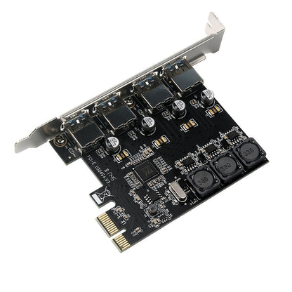 Four Ports USB 3.0 Super Fast 5Gbps PCI-E Expansion Card PCI Express Adapter Converter Card 6A Power Supply V1263-JX-7357
