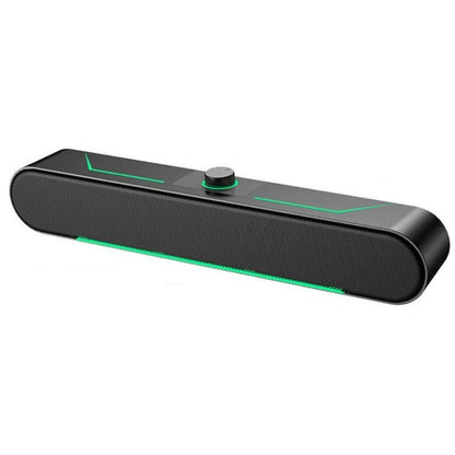 USB Wired Computer Speaker, HD Stereo Sound with Volume Control, Clamp-on Design, Black V1263-JX-7359