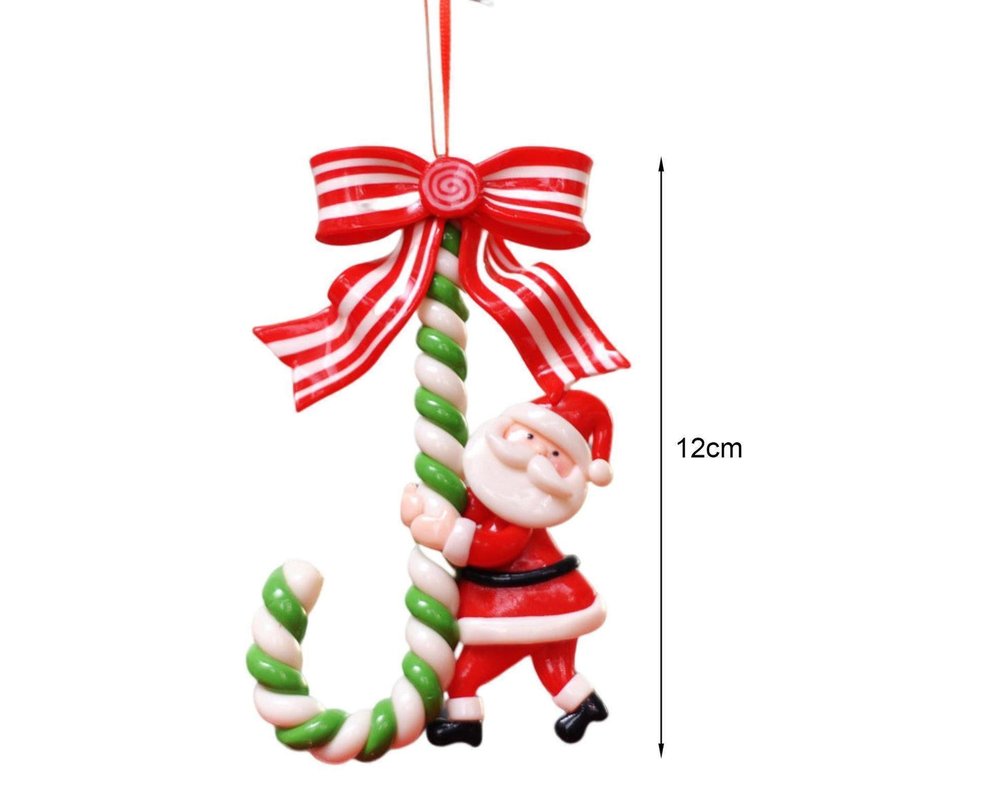 3Pcs Xmas Tree Pendant Candy Cane Crafts Soft Clay V1263-JX-736