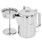 1.2L 9-Cup Stainless Steel Camping Percolator Coffee Pot Stovetop Coffee Maker 1Pc V1263-JX-7360