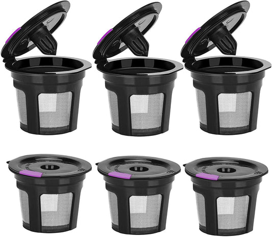 6 Pack Reusable K Cups For Reusable K CUP Coffee Filter Refillable Single V1263-JX-7365