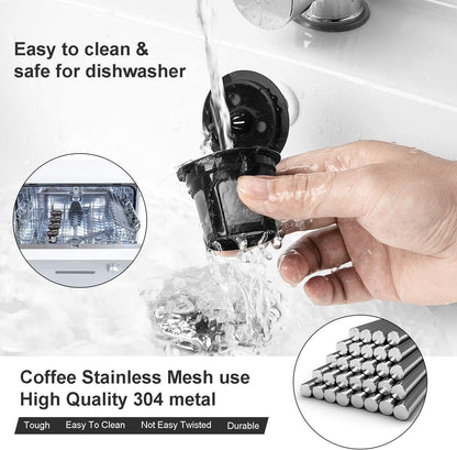 6 Pack Reusable K Cups For Reusable K CUP Coffee Filter Refillable Single V1263-JX-7365