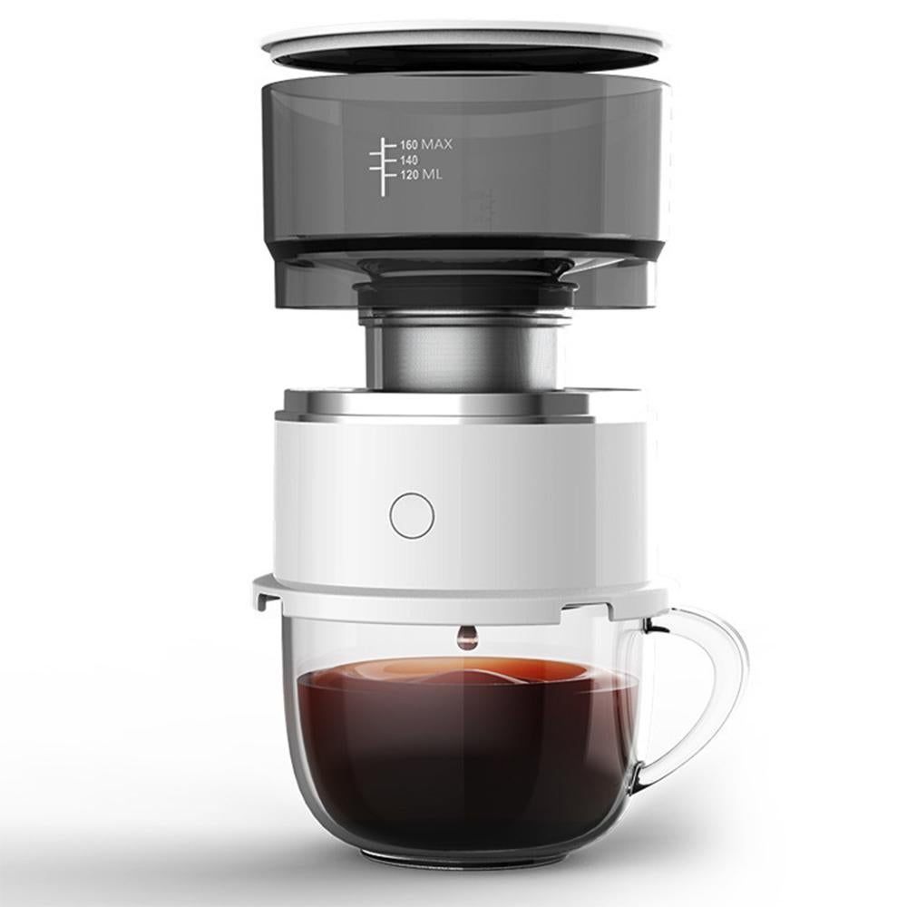 Coffee Maker White 11*10.5*8.5cm Portable Espresso Machine 1pc V1263-JX-7366