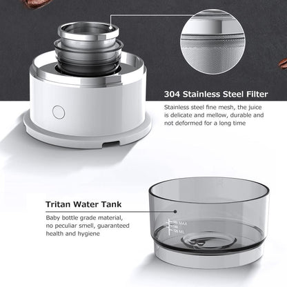 Coffee Maker White 11*10.5*8.5cm Portable Espresso Machine 1pc V1263-JX-7366
