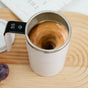 Electric Stirring Cup White 8x13.8cm 380ml with Temperature Display 1pc V1263-JX-7369