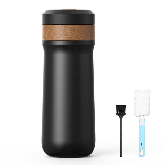 Insulated French Press Pot 320ml Outdoor Travel Portable Stainless Steel Insulated French Press Pot Tea Maker V1263-JX-7370