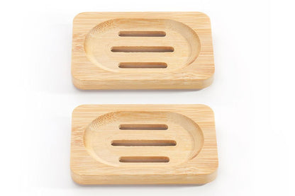 2PCS Wood Soap Dish Storage Soap Holder Soap Tray For Home Bathroom V1263-JX-7374