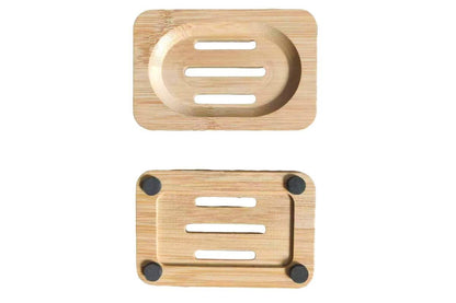 2PCS Wood Soap Dish Storage Soap Holder Soap Tray For Home Bathroom V1263-JX-7374