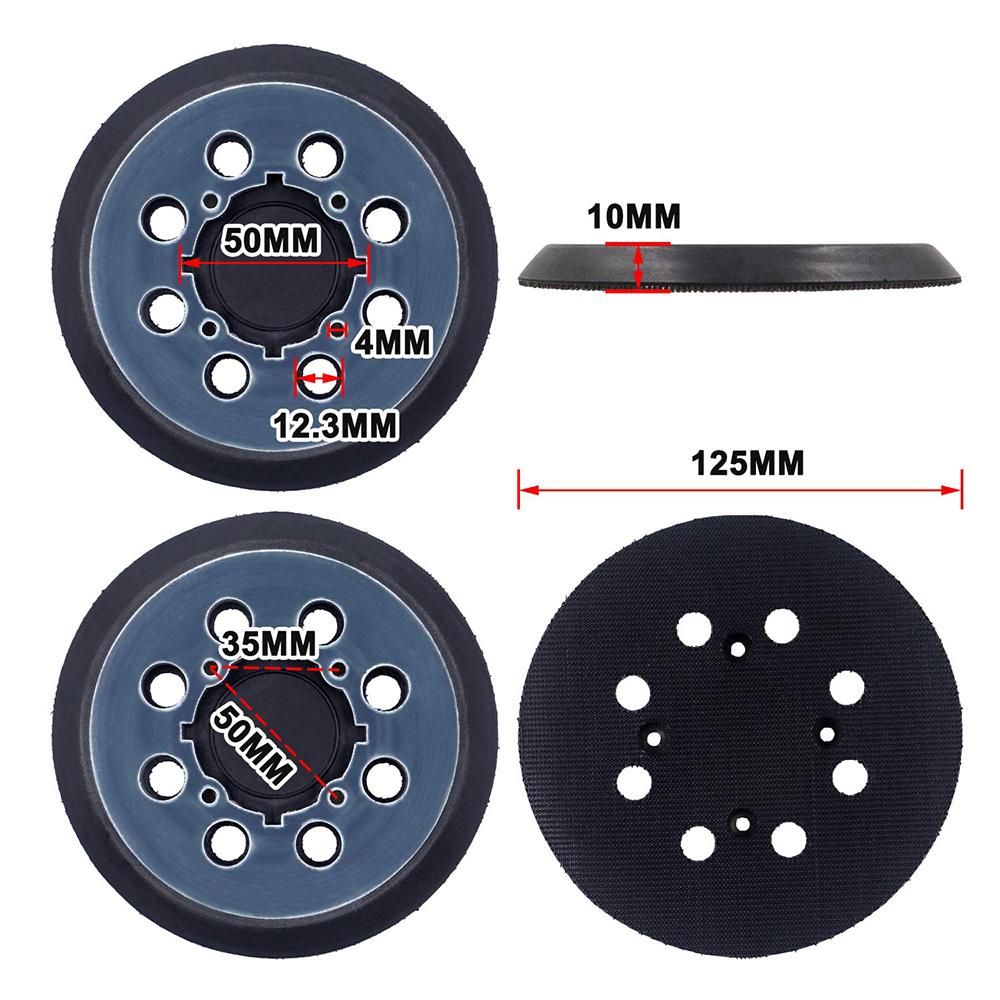 4pcs Replacement Sanding Pads compatible with DeWalt 5 inch 8 Hole Hook and Loop V1263-JX-7377