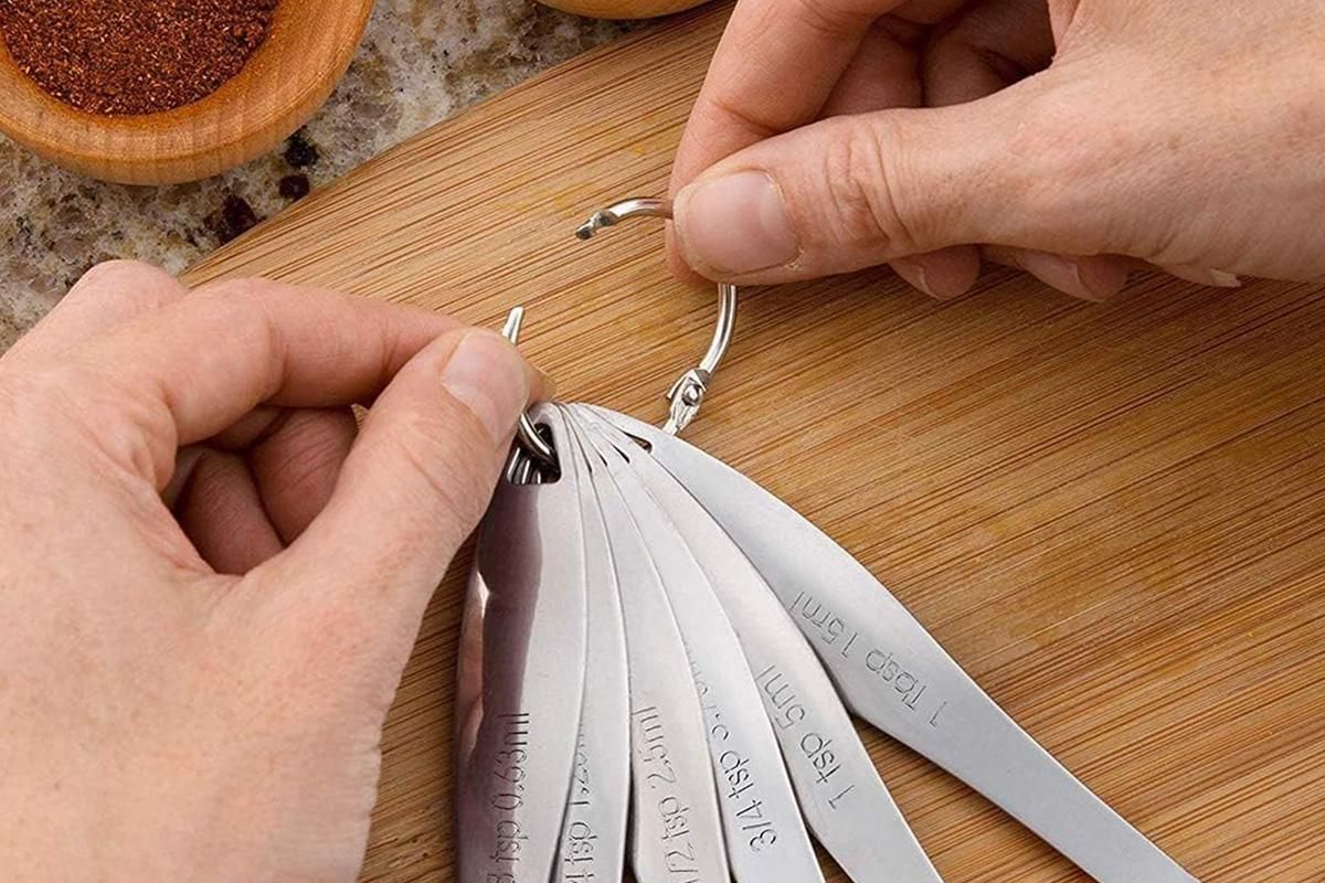 6Pcs Stainless Steel Measuring Cups & Spoons Set V1263-JX-7378