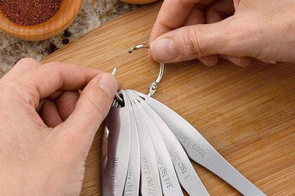 6Pcs Stainless Steel Measuring Cups & Spoons Set V1263-JX-7378