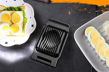 Aluminum Alloy Egg Slicer for Hard Boiled Eggs Strawberry Slicer for Salad-Black V1263-JX-7379