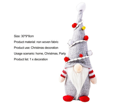 Gnome Doll Hat Design Xmas Bearded Doll-Grey V1263-JX-738