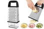 Box Grater with Container Stainless Steel Coarse Fine Slicer Non Slip Base V1263-JX-7381